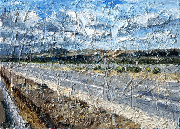 Autobahn Richtung Madrid, Oel auf Leinwand, 2003, 50 x 70 cm