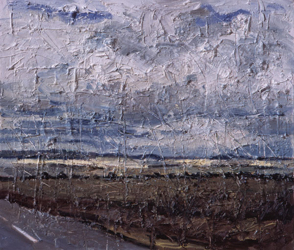 Autobahn Richtung Toledo, Oel auf Leinwand, 2003, 65 x 75 cm