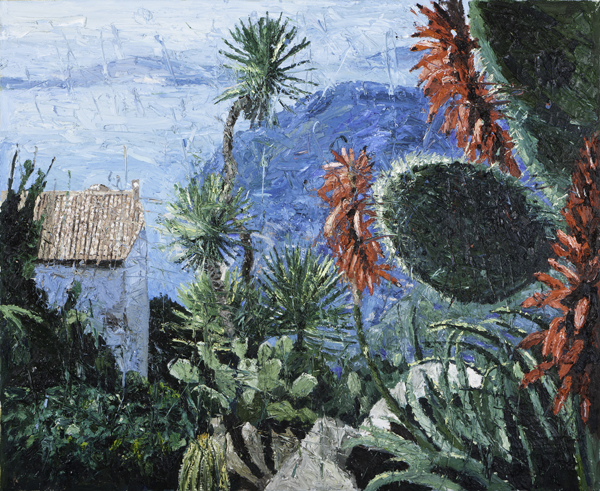 Jardin Exotique d'Eze, Oel auf Leinwand, 2009 2011, 180 x 220 cm