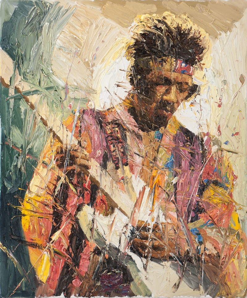 Jimi Hendrix, Öl auf Leinwand, 130 x 100cm, 2012