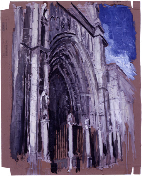 Kathedrale von Toledo, Oel auf Pappe, 2004, 102 x 81 cm