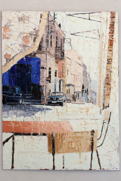 Strasse im Licht, 2005, Oel auf Leinwand, 220 x 160 cm