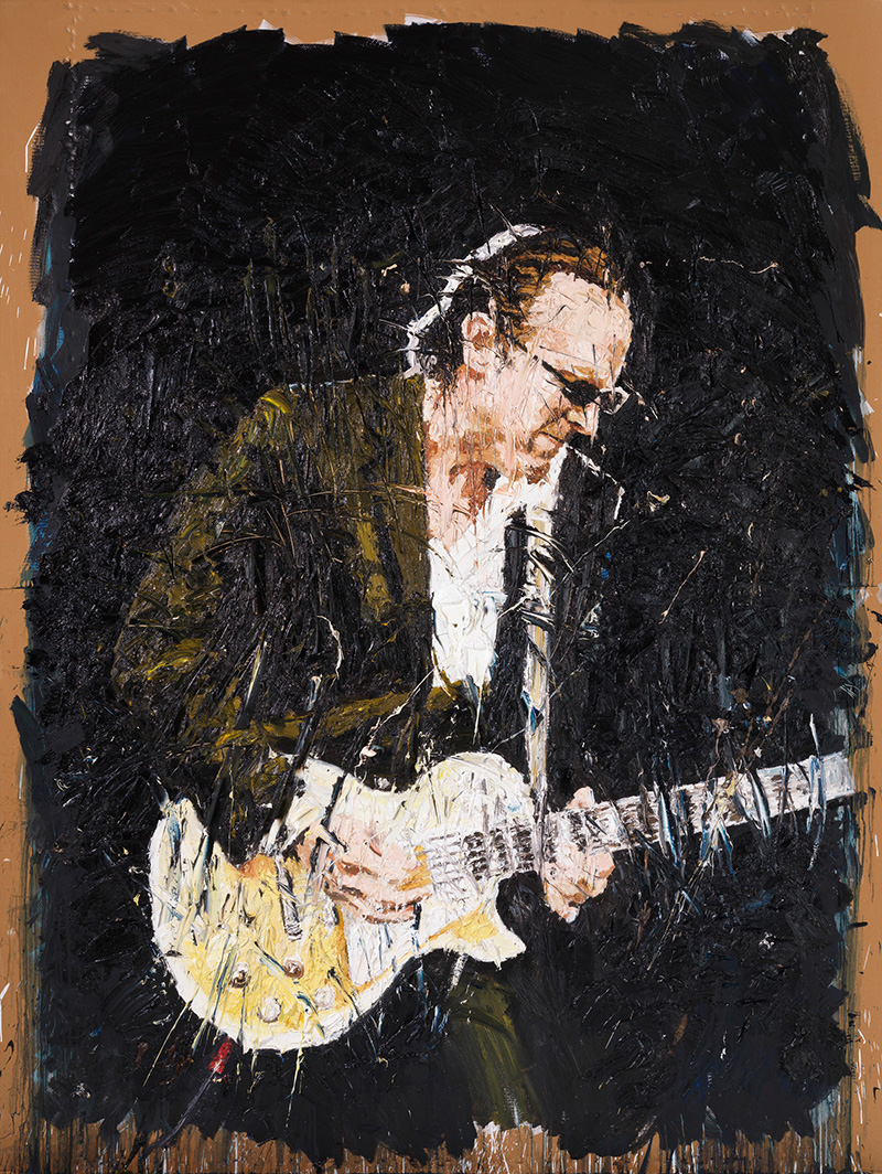 Joe Bonamassa, 2014, Öl auf Pappe, 280 x 210 cm