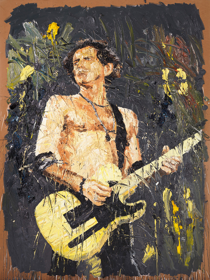 Keith Richards, 2014, Öl auf Pappe, 280 x 210 cm